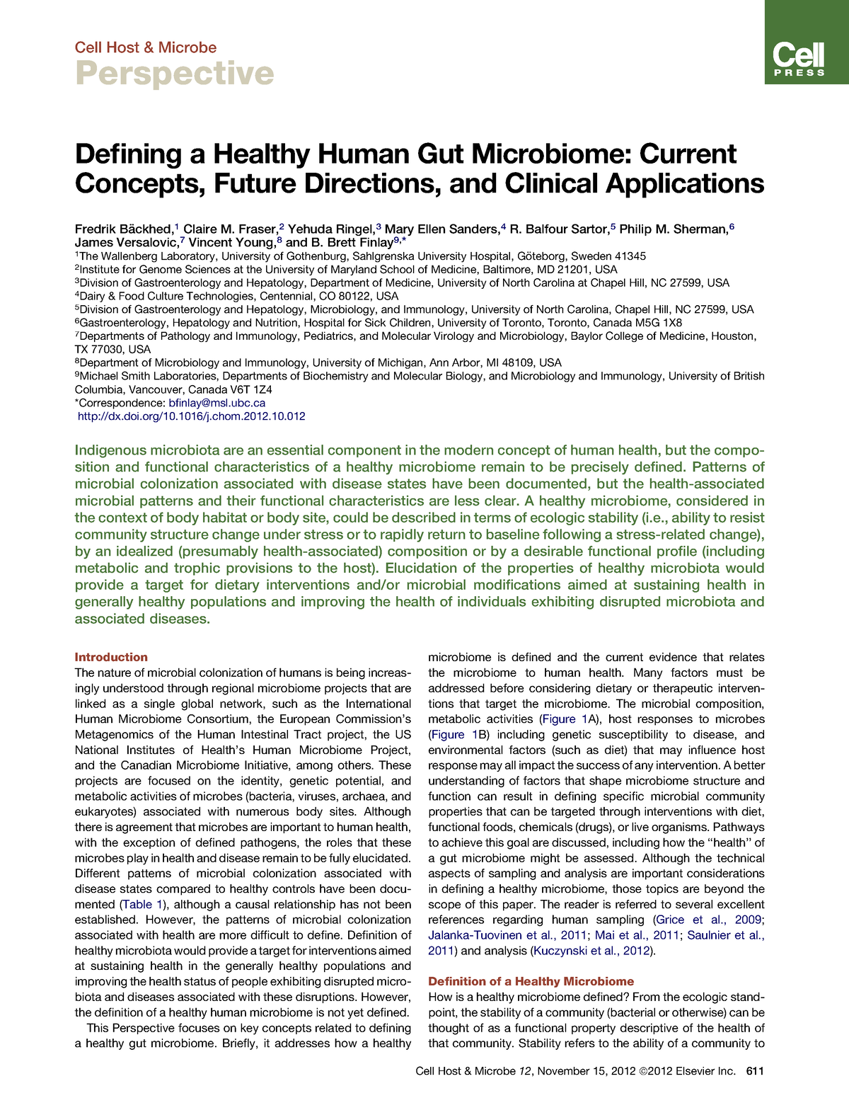 Defining A Healthy Human Gut Clase 4 - Perspective Defining A Healthy ...