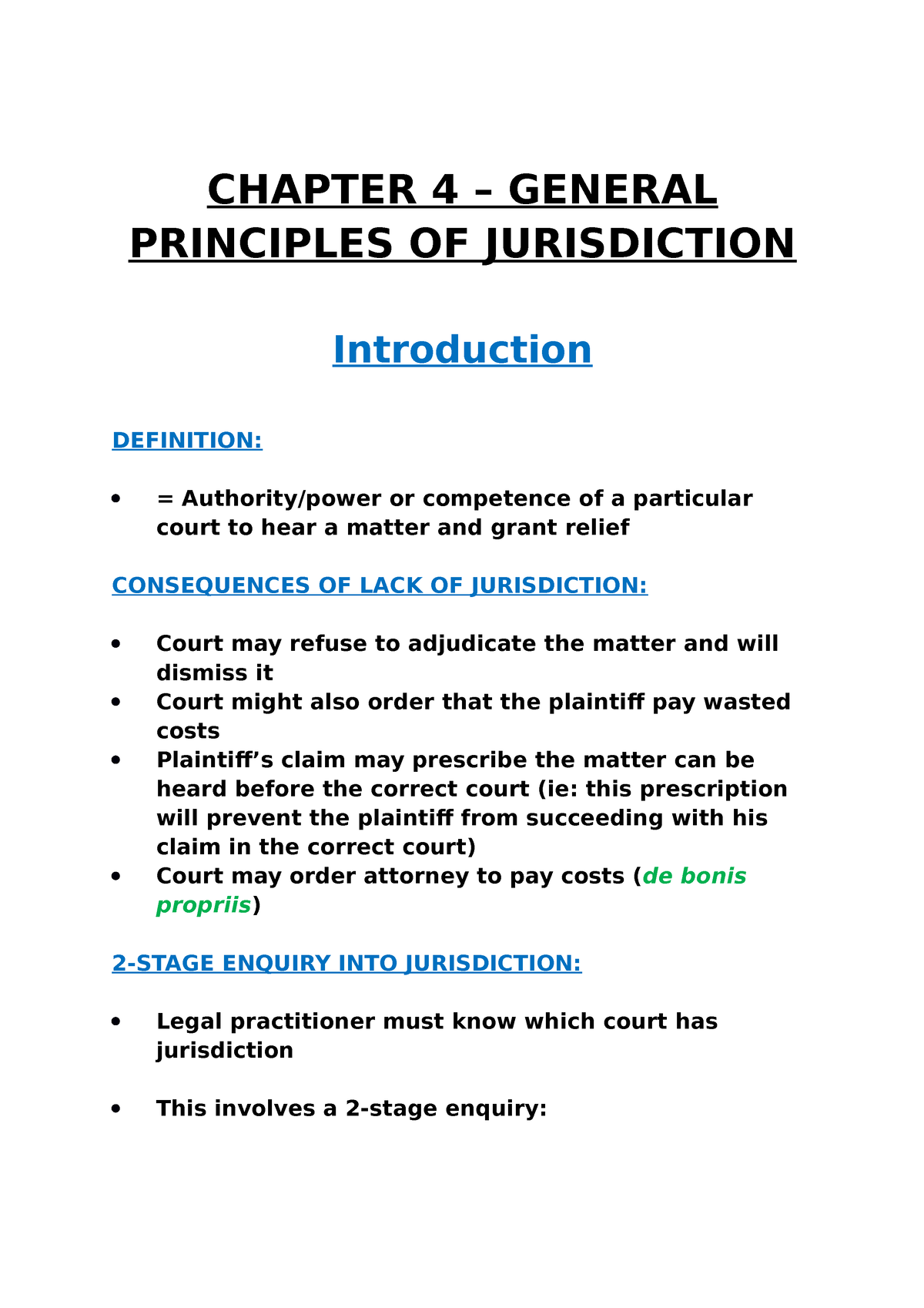 introduction to jurisdiction essay