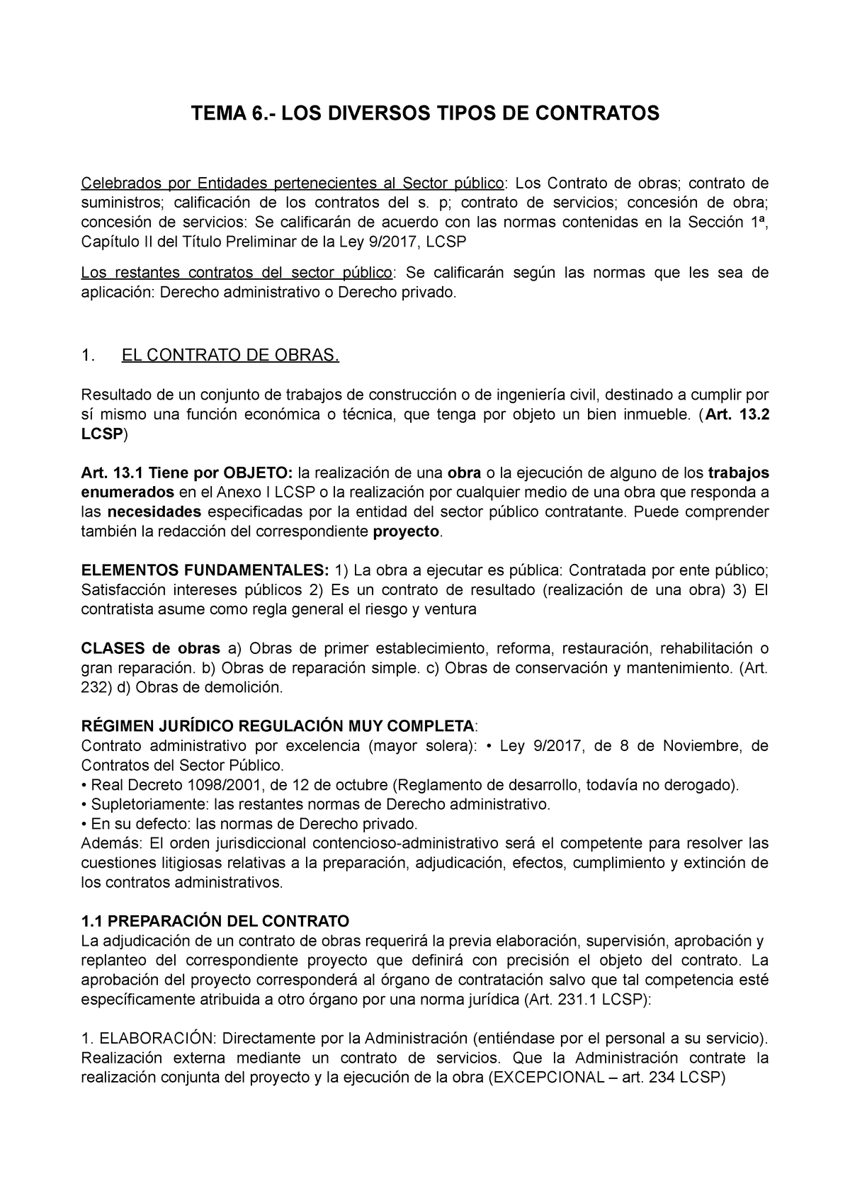 Tema 6 Tipos De Contratos Tema 6 Los Diversos Tipos De Contratos Celebrados Por Entidades 0694