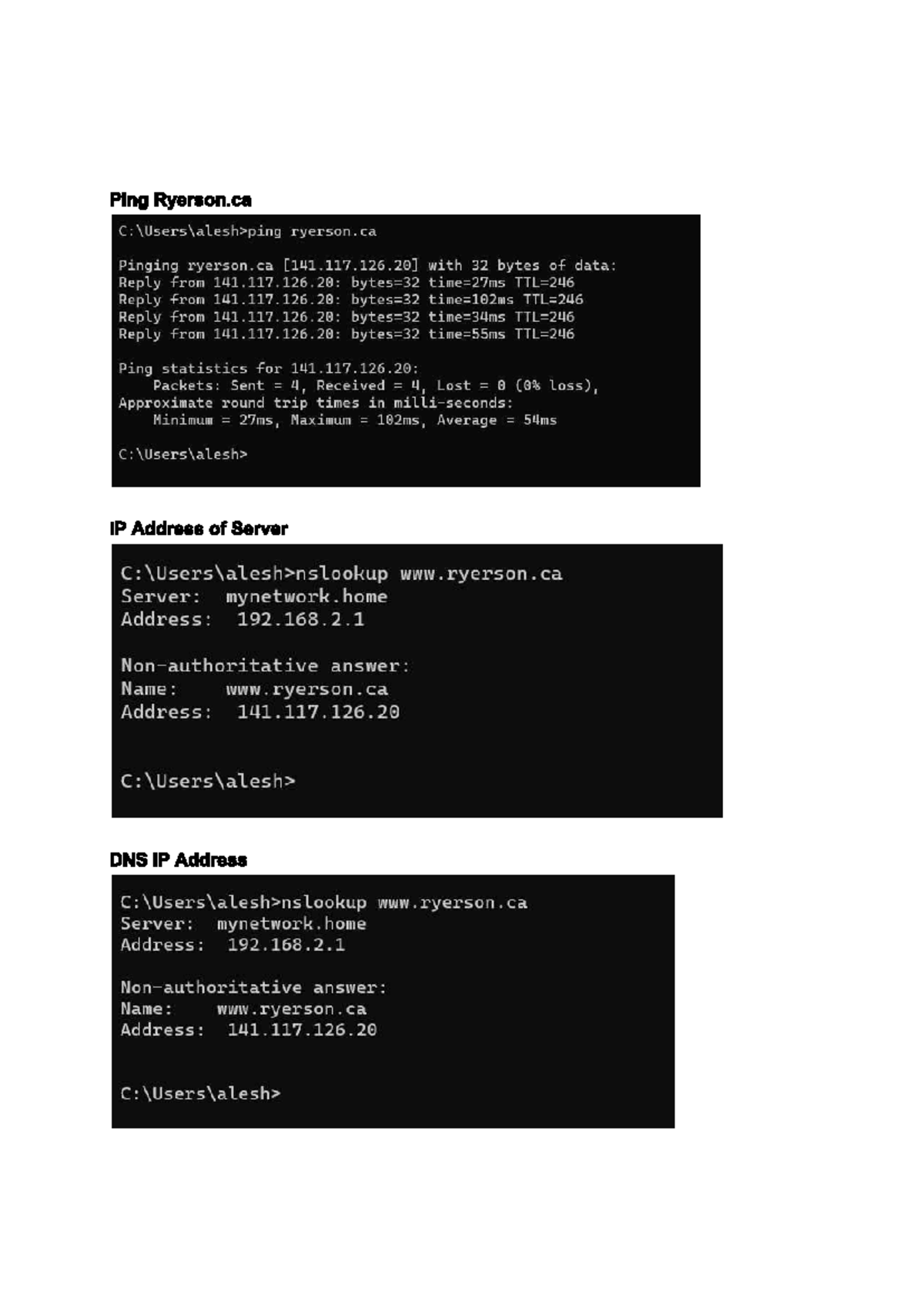 Citm301 - Ping Ryerson ryerson Pinging ryerson with 32 tes of data ...
