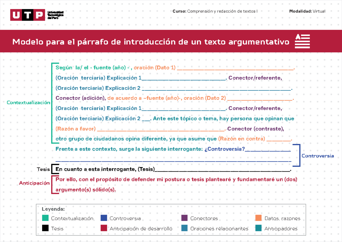 Modelo de texto - Curso: Comprensión y redacción de textos I Modalidad ...