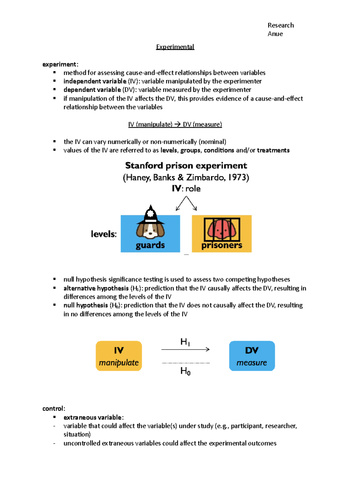 Research methods - Experiments - Research Anue Experimental experiment ...