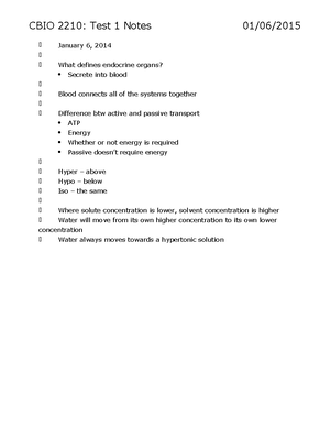 Respiratory System 2 - notes from in class power points - Introduction ...