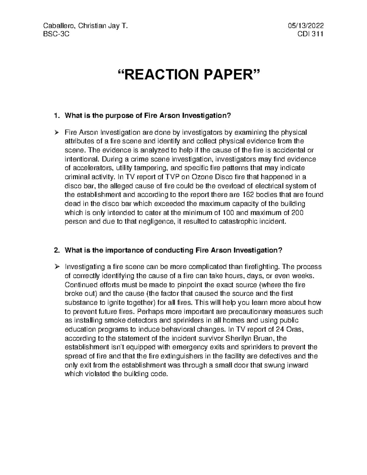 Reaction Paper - For reference only. - Caballero, Christian Jay T. 05 ...