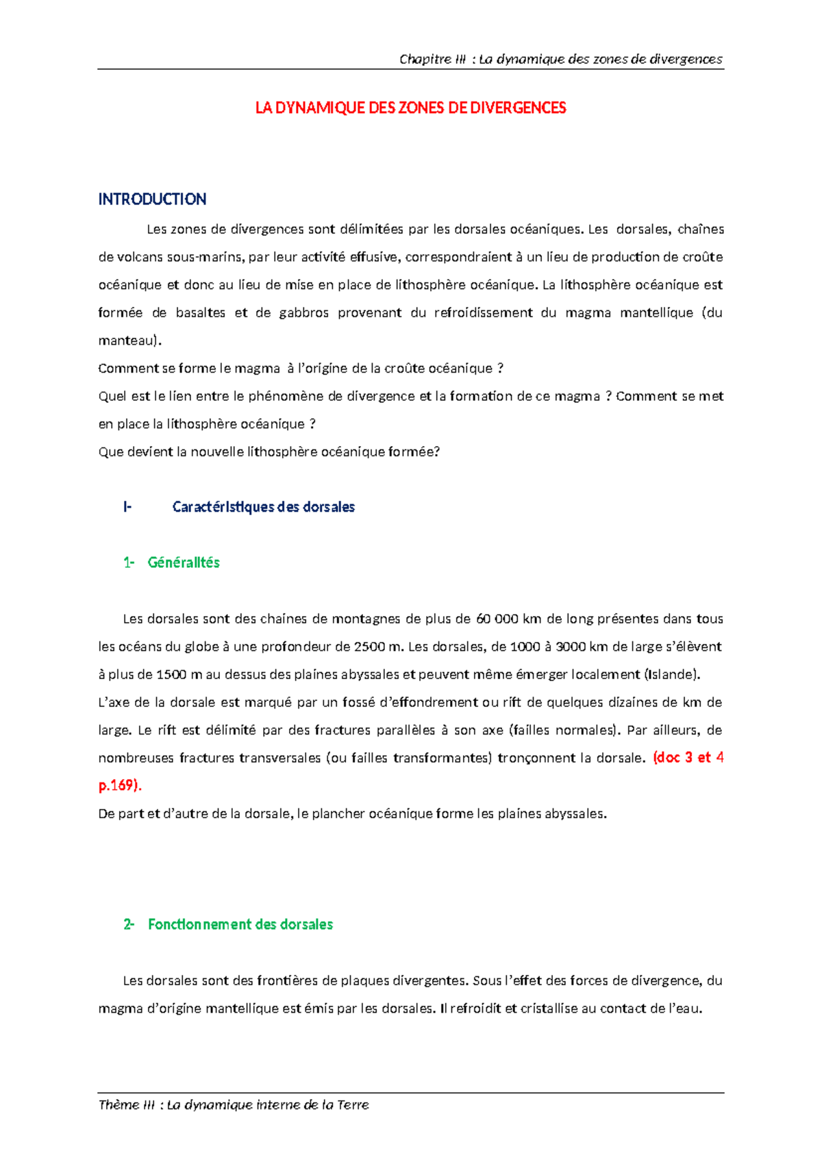 La dynamique des zones de divergence LA DYNAMIQUE DES ZONES DE — free download