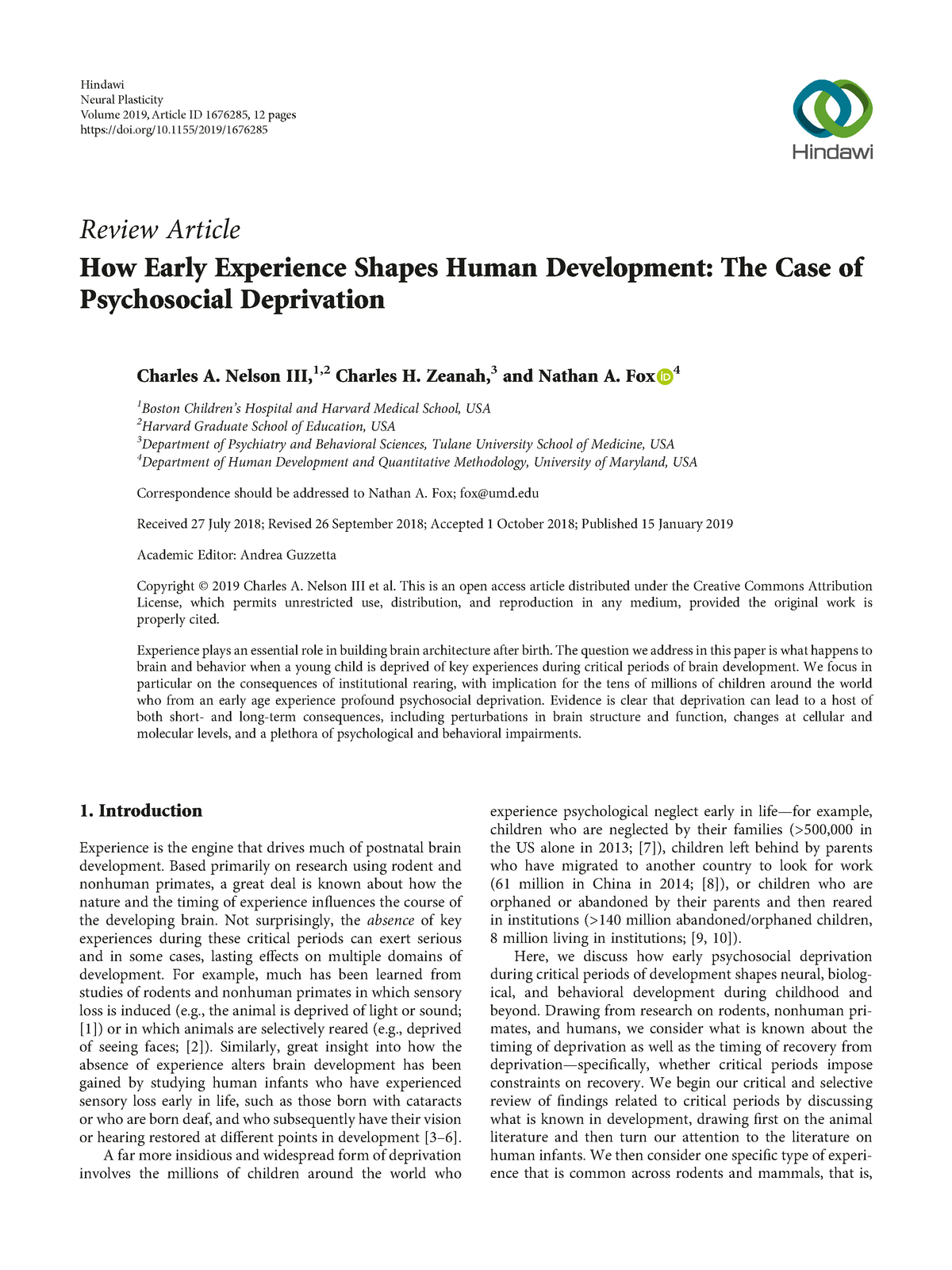 example of research paper about human development