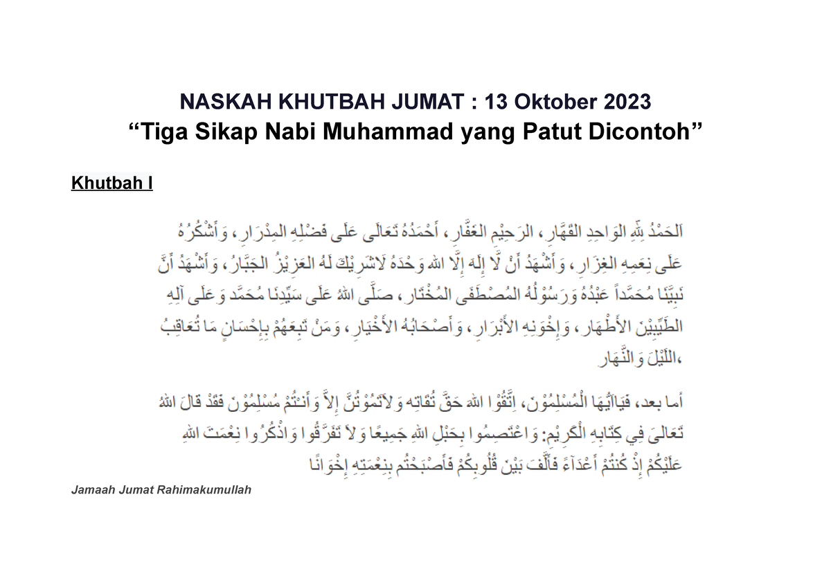 Khutbah Jumat Edisi Oktober Singkat Dan Lengkap Dengan Doanya Porn Sex Picture