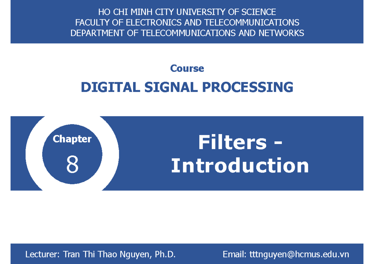 Chapter 8 - Digital Signal Process - HO CHI MINH CITY UNIVERSITY OF ...
