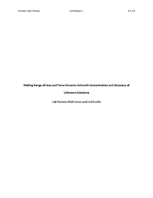 ORGO lab report 4 INVESTIGATING GAS CHROMATOGRAPHY - Dr. T Nicolas ...