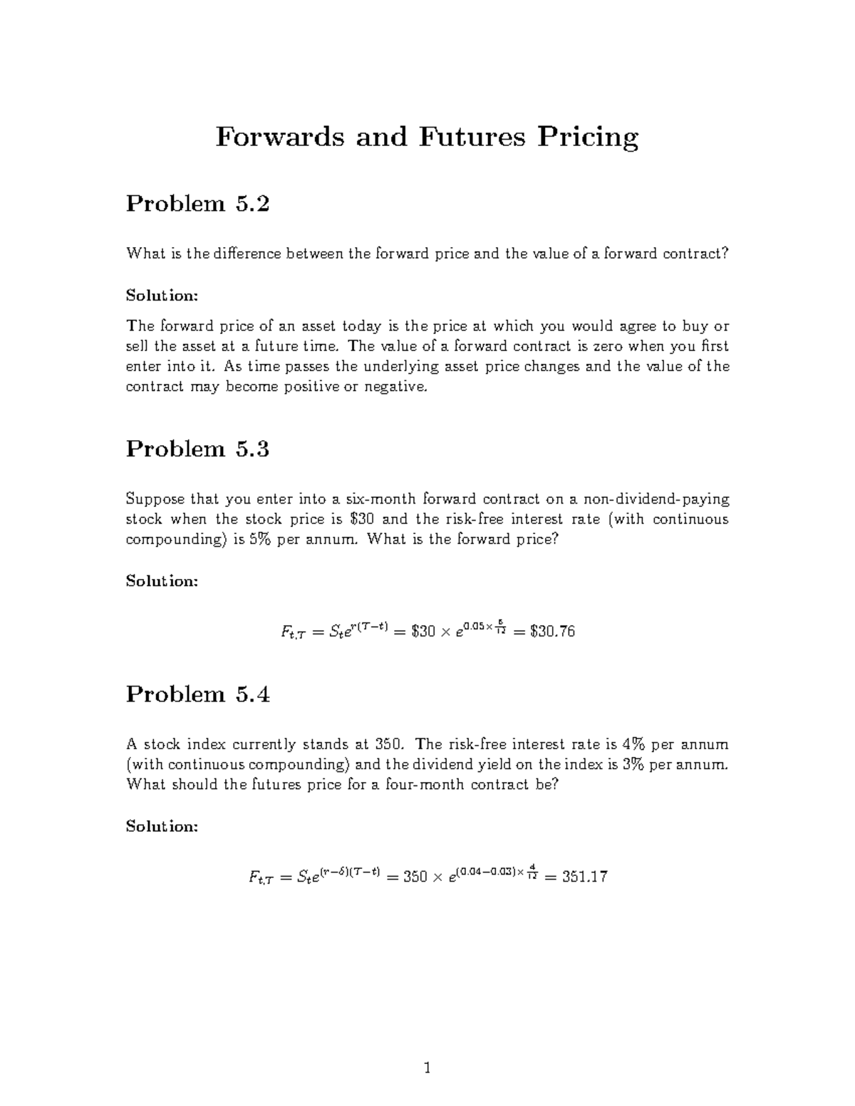 practice-problems-with-solutions-forward-and-futures-pricing