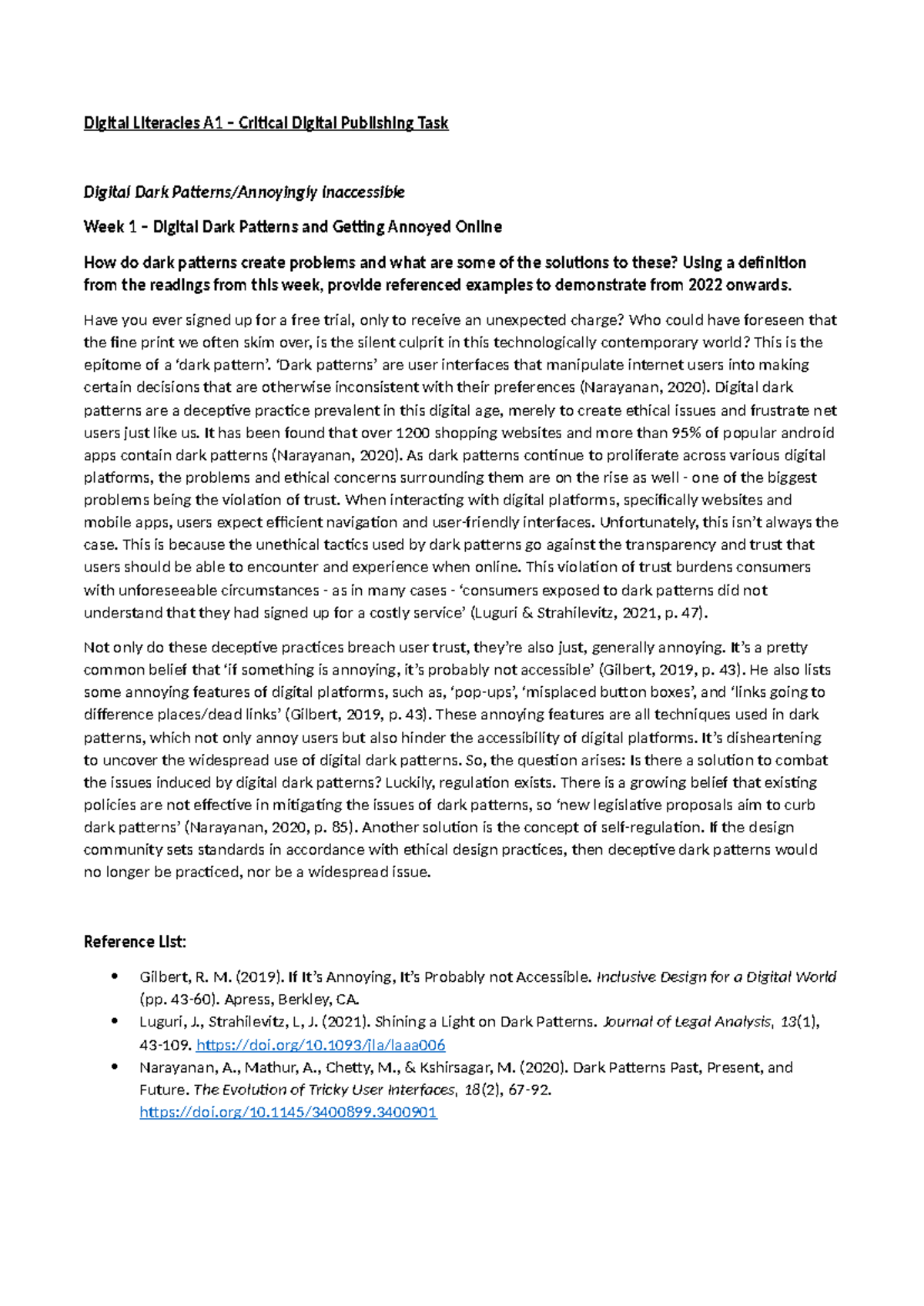 Digital Literacies A1 - Critical Digital Publishing Task - Have you ...