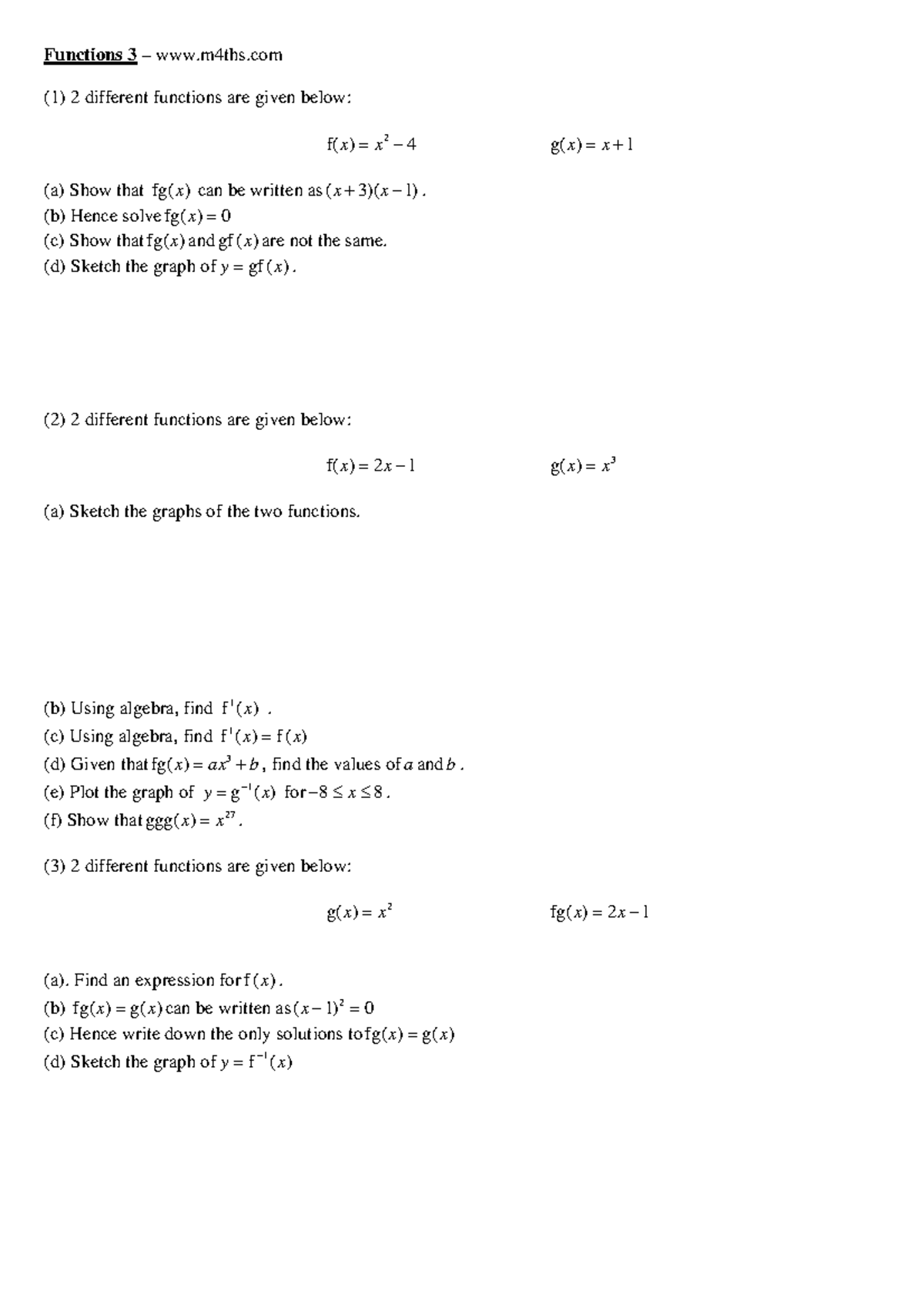 423 - Practice worksheet - Functions 3 – m4ths (1) 2 different ...