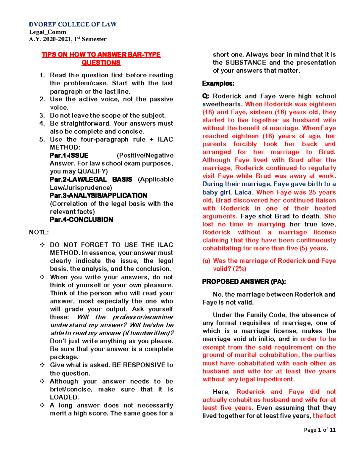 HOW TO ILAC Holy Grail - ILAC - Legal_Comm A. 2020-2021, 1st Semester ...
