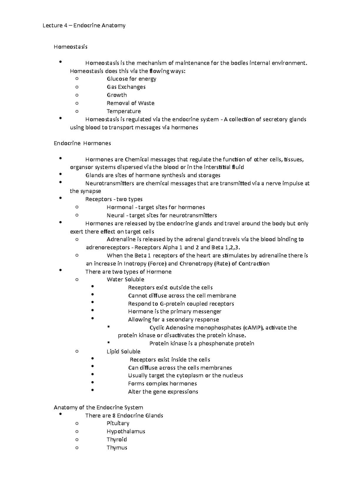 Anatomy of Endocrine system - Homeostasis Homeostasis is the mechanism ...