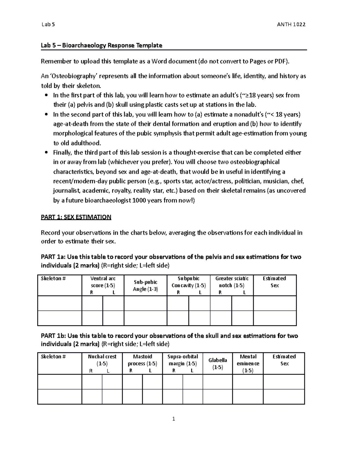 1022-LAB 5-Response Template 2022 to post - Lab 5 – Bioarchaeology ...