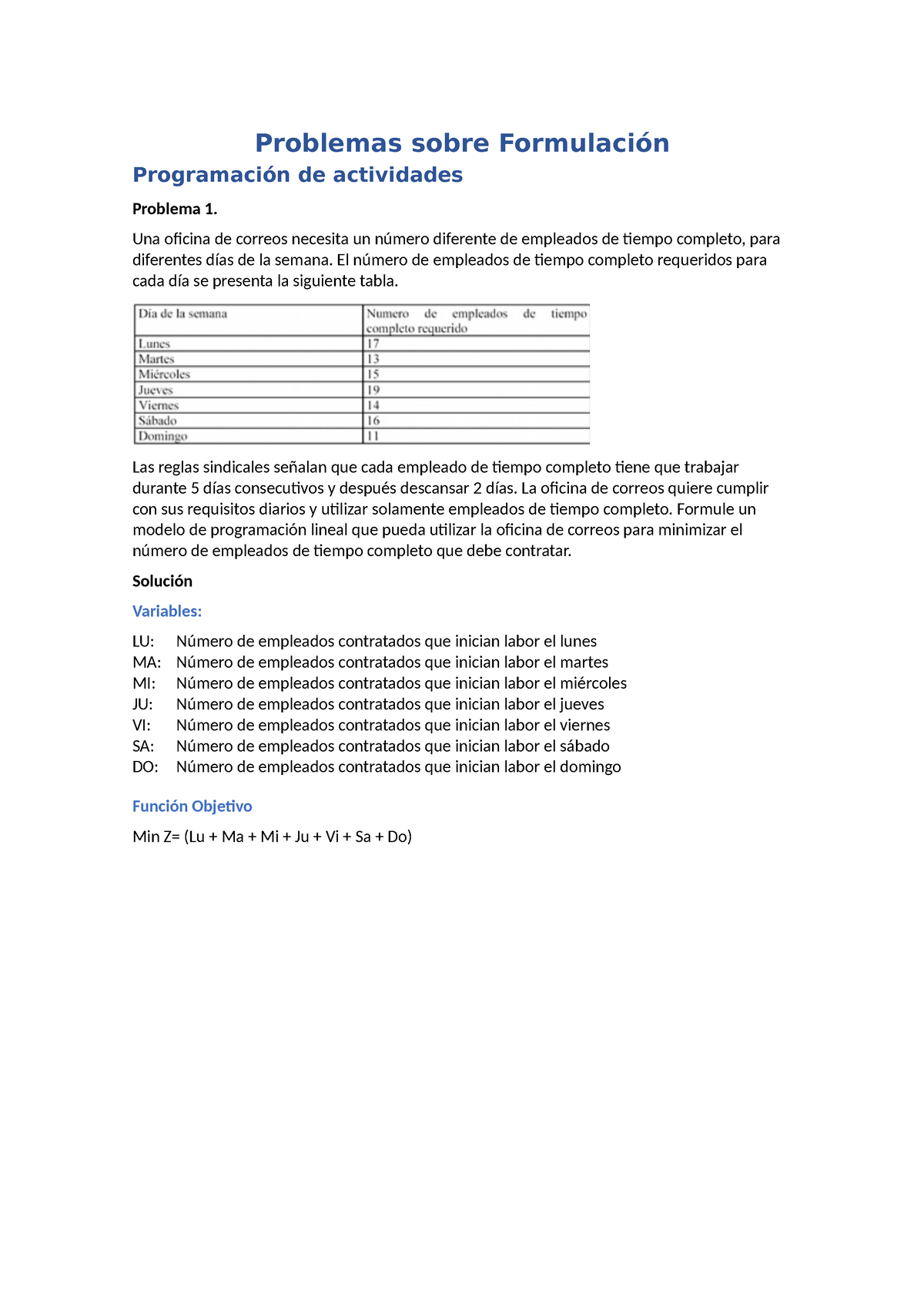 S2 03 Problemas De Formulaci N De MPL Casos - Problemas Sobre ...