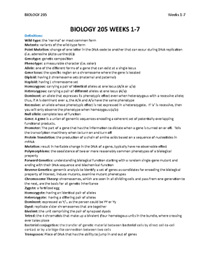 BIOL205 chapter 3 textbook notes - Biol 205 - queensu - Studocu