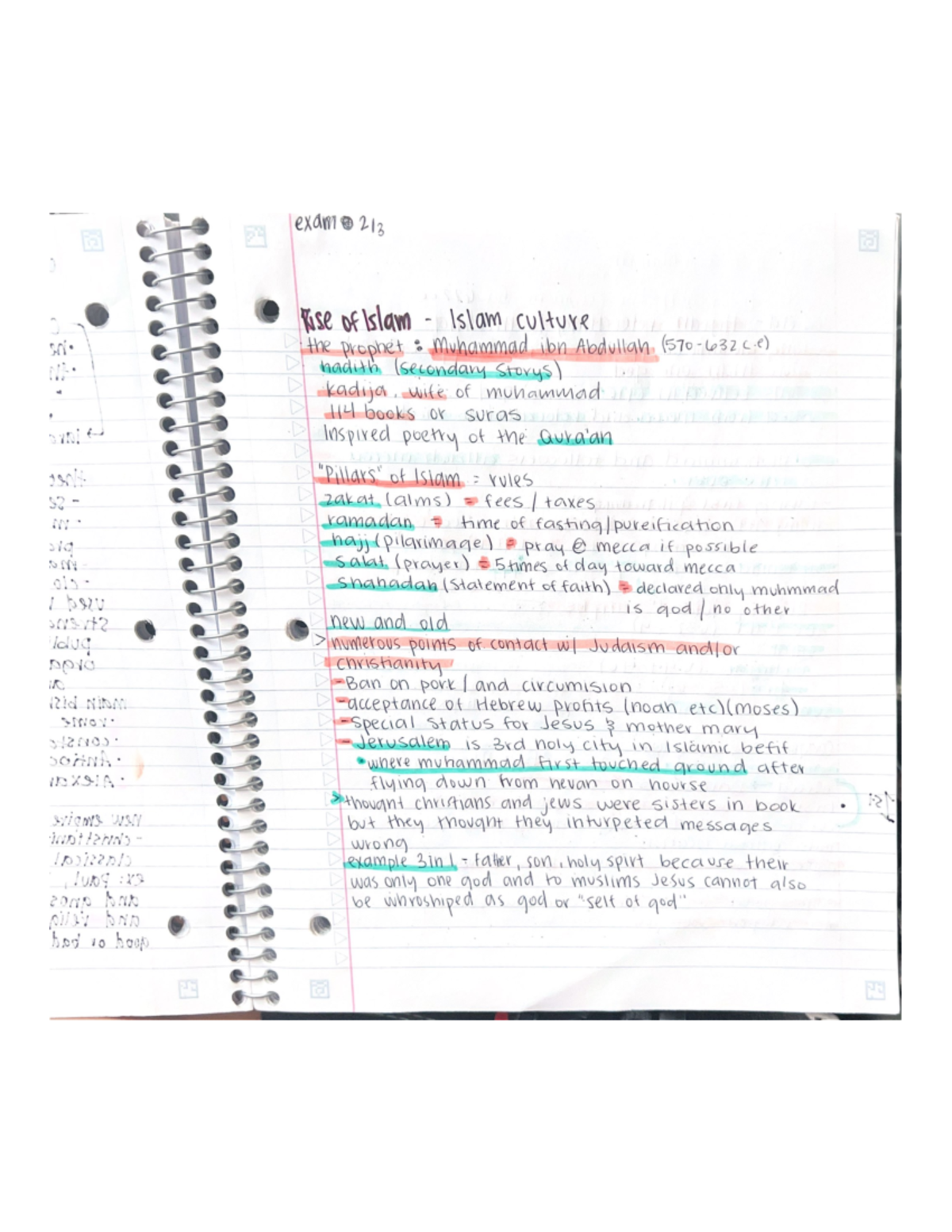 Islam Notes ans Exam 2 Prep HIST 1001 LSU Studocu