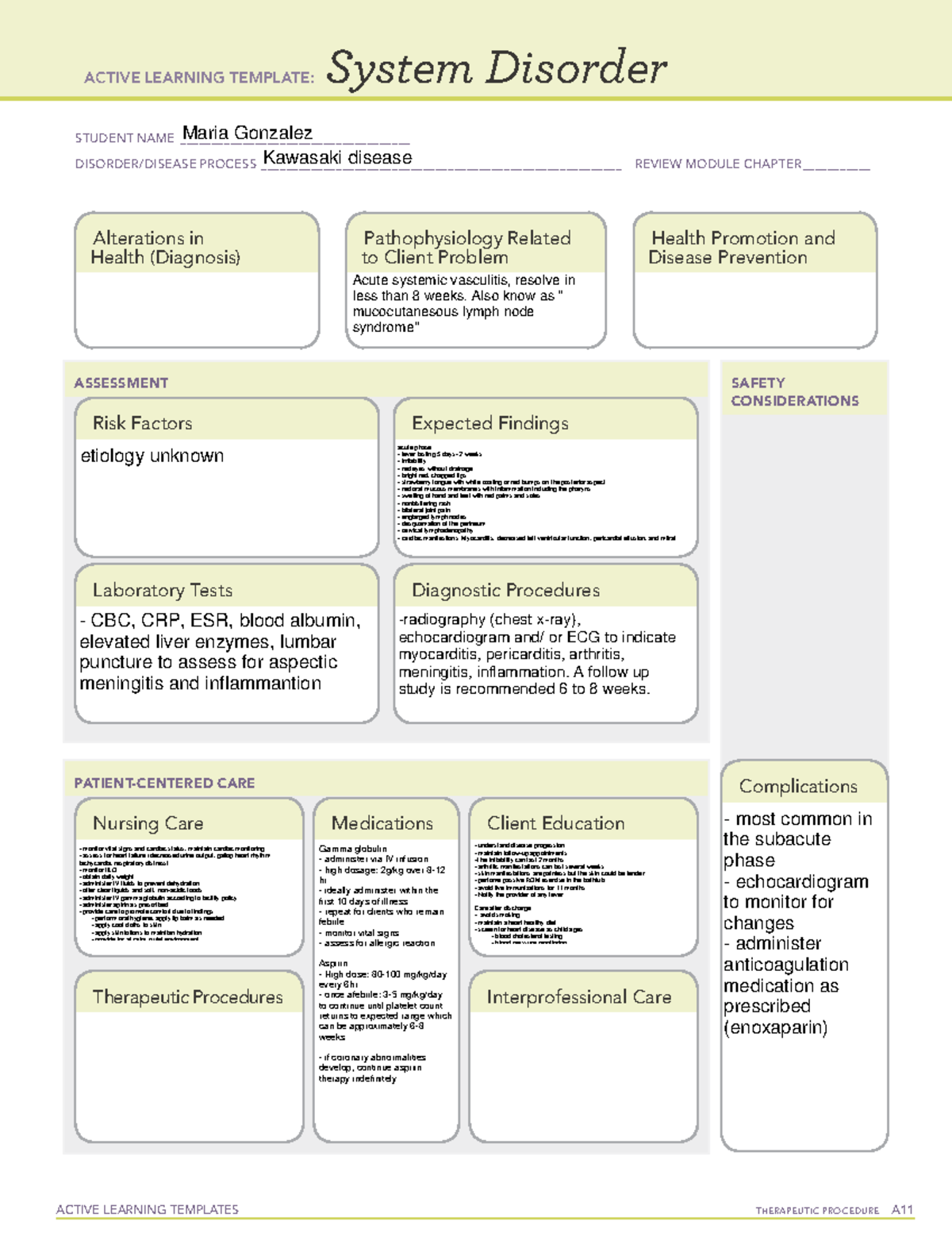 Caridac ATI system disorder template - ACTIVE LEARNING TEMPLATES ...