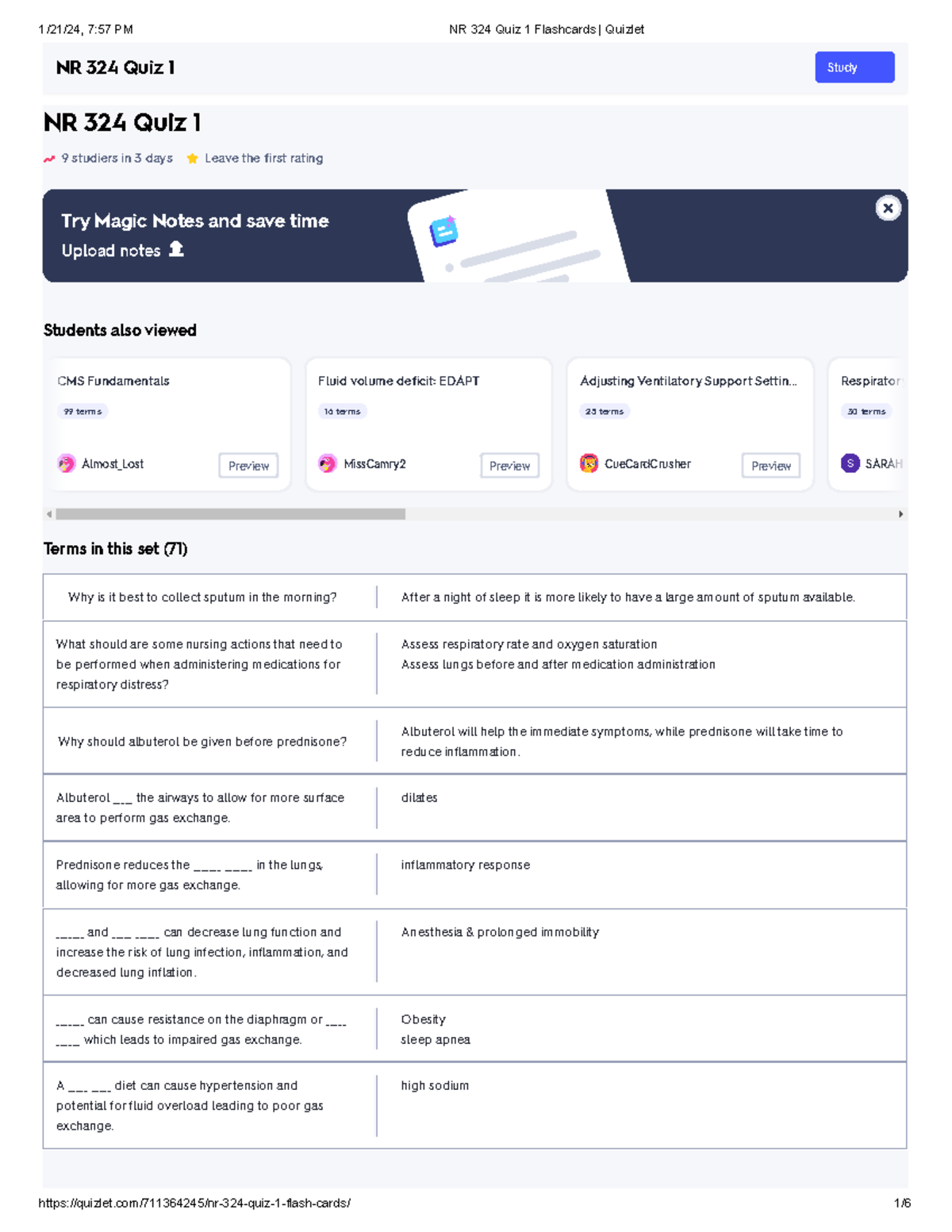 NR 324 Quiz 1 Flashcards Quizlet - NR 324 Quiz 1 9 Studiers In 3 Days ...