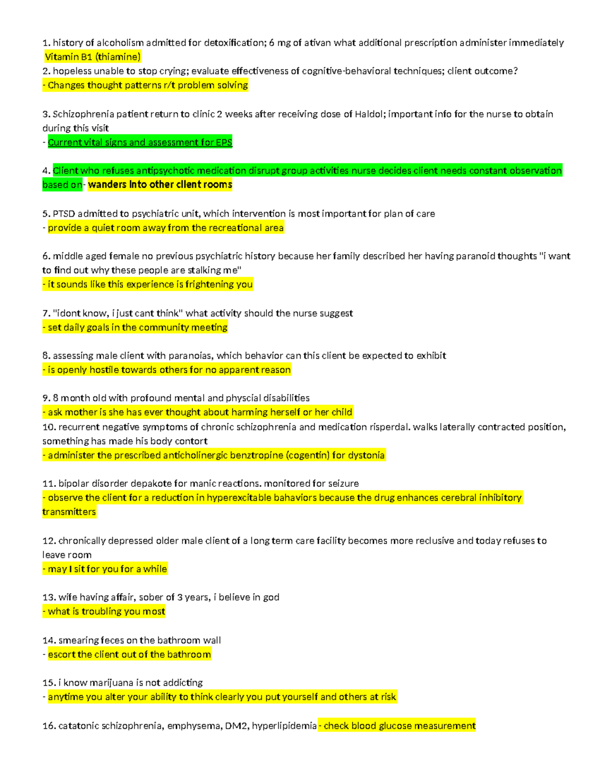 Alcoholism Hesi Case Study - 1o2t9s9