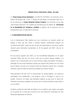 Denuncia Penal POR Prevaricato - DENUNCIA PENAL POR PREVARICATO Imprima ...