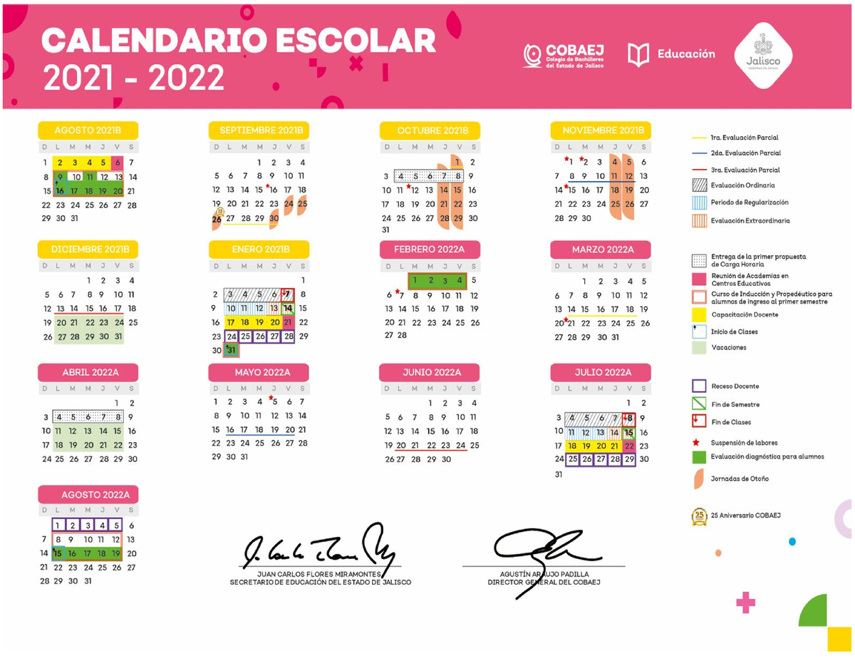 Calendario Cobaej 2022 A Enfermeriá quirurgica Preparatoria 9 de la