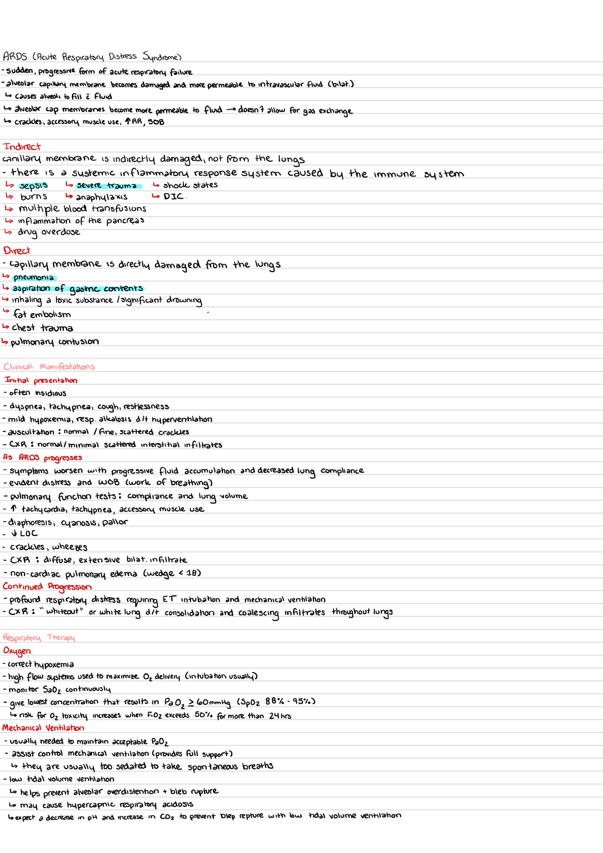 ARDS - ARDS for nursing students - ARDS (Acute Respiratory Distress ...