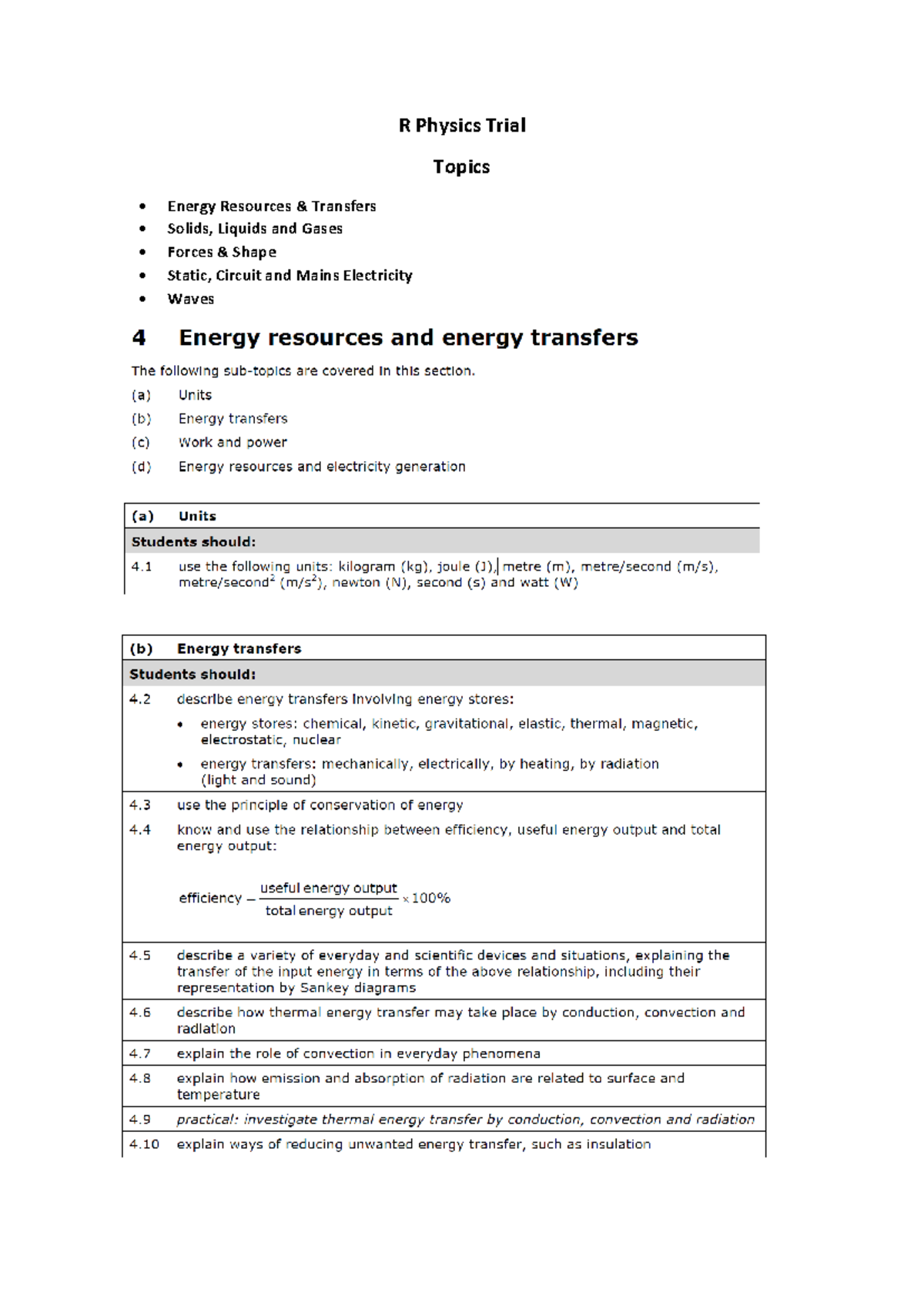 R Physics Trial Topics - R Physics Trial Topics • Energy Resources ...