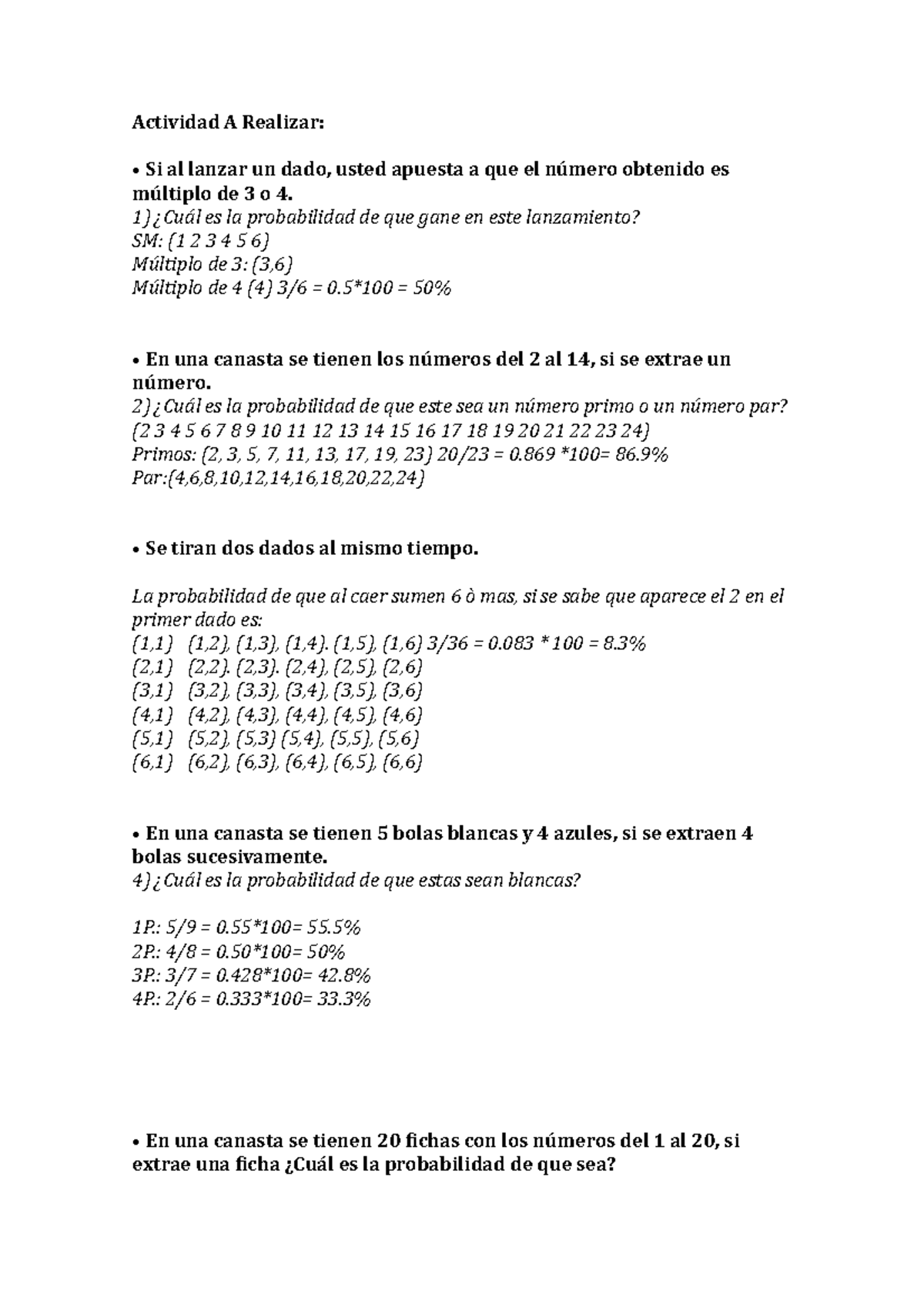 Unidad 2 Actividad 2 Reglas De La Probabilidad - Actividad A Realizar ...