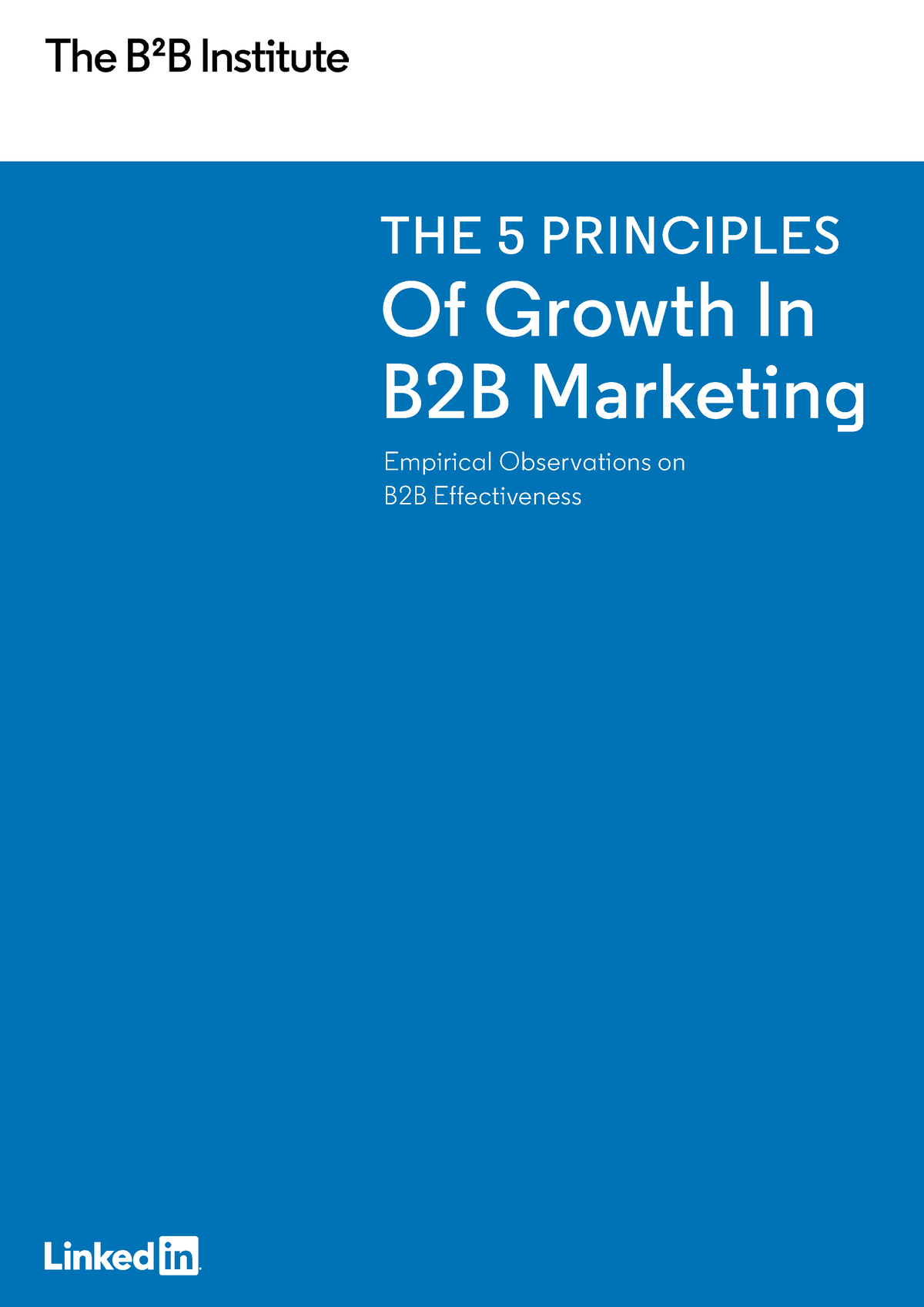 LIN B2B-Marketing-Report-Digital-v02 - THE 5 PRINCIPLES Of Growth In ...