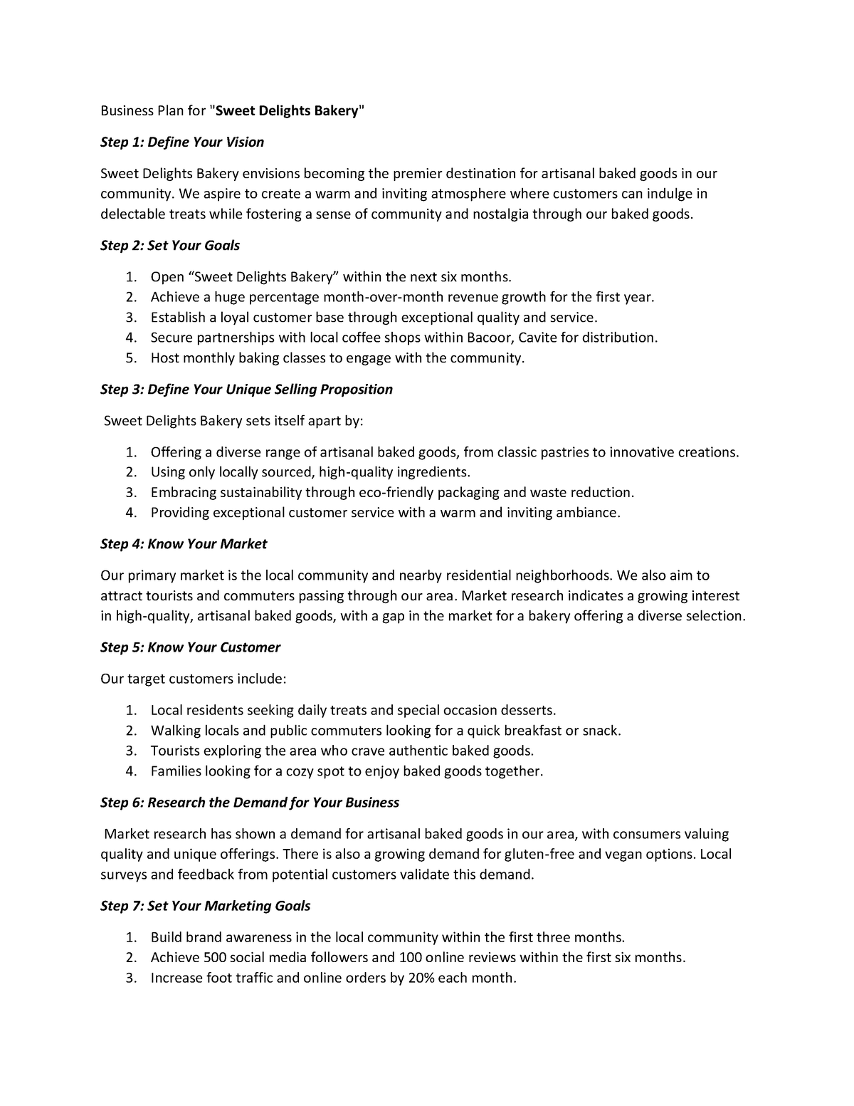 Document 1 - Wow - Business Plan for 