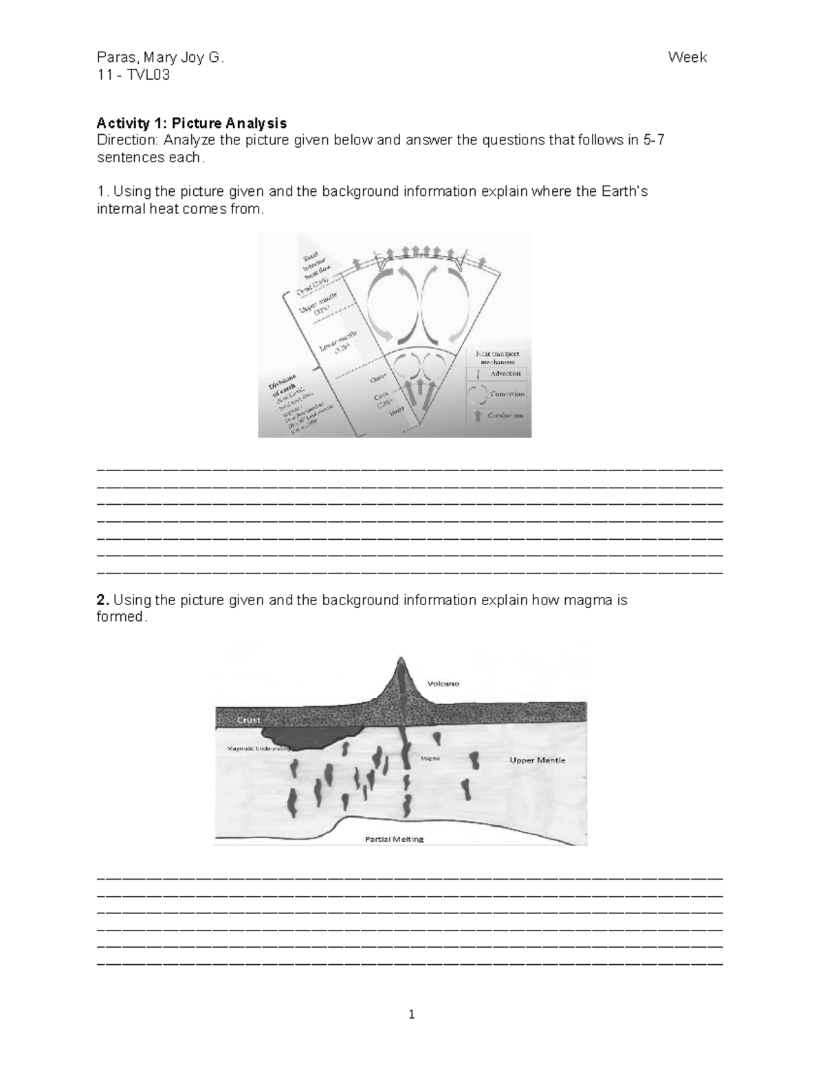 Earth AND LIFE WEEK 3AND 4 - 11 - TVL Activity 1: Picture Analysis ...