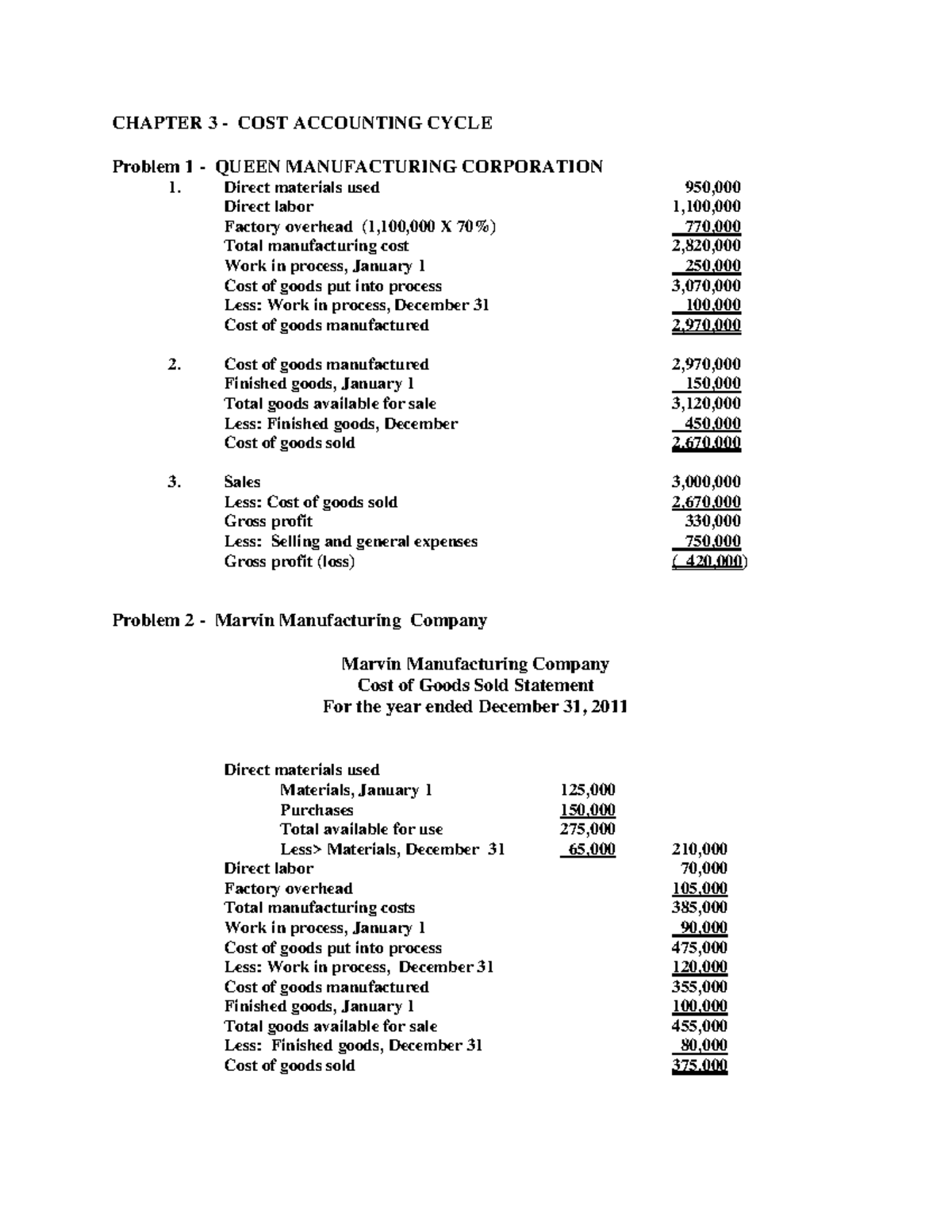 233369827 Cost Accounting De Leon Chapter 3 Solutions - CHAPTER 3 ...