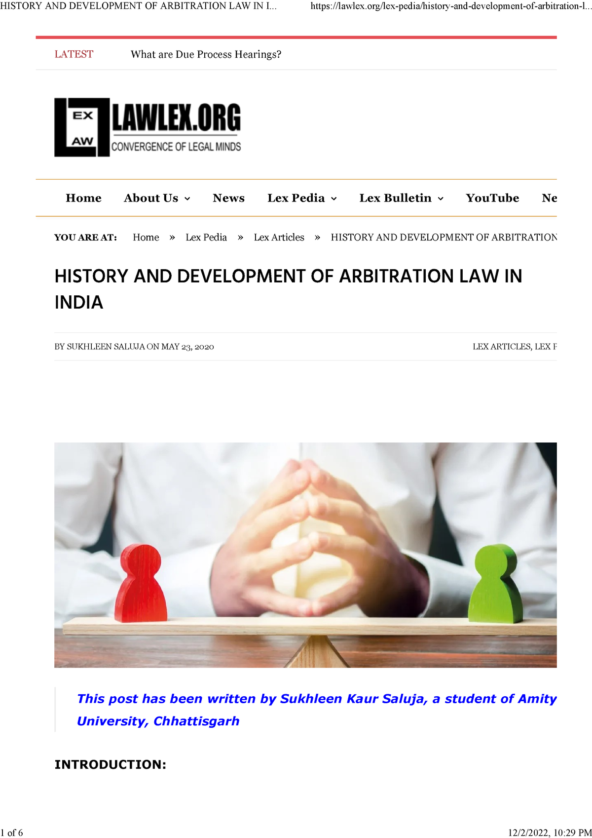 history-of-arbitration-assign-2-latest-what-are-due-process-hearings