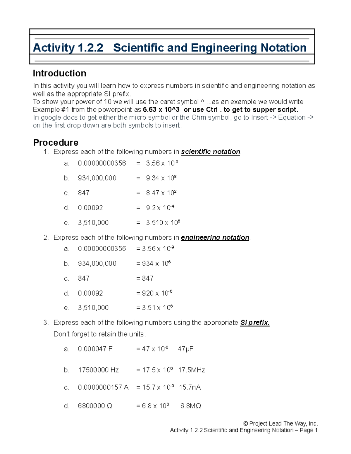 Dom-Copy of 1.2.2. Scientific and Engineering Notation - Activity 1.2 ...