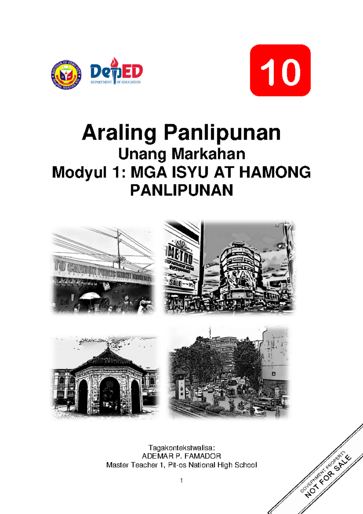 Module-1-AP-10-Q1 - Gagsti - Araling Panlipunan Unang Markahan Modyul 1 ...