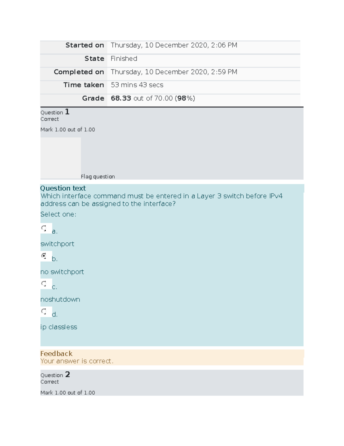 Data comms prelim exam - Started on Thursday, 10 December 2020, 2:06 PM ...