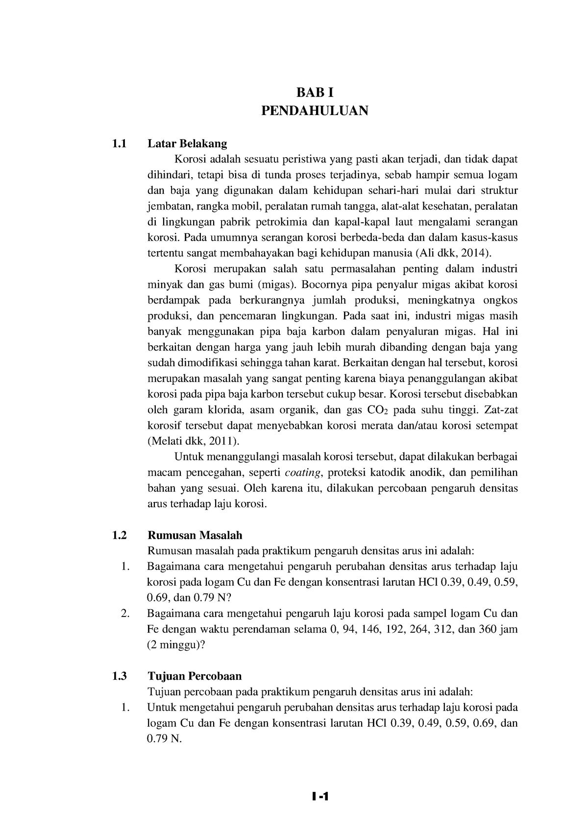 Laporan Bab 1 Korosi Besi I 1 Bab I Pendahuluan 1 Latar Belakang Korosi Adalah Sesuatu 8347
