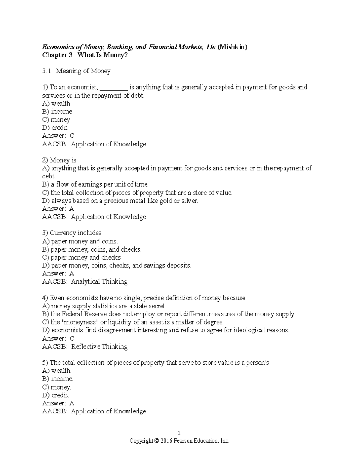 Chapter 3 mishkin economics of money Economics of Money, Banking