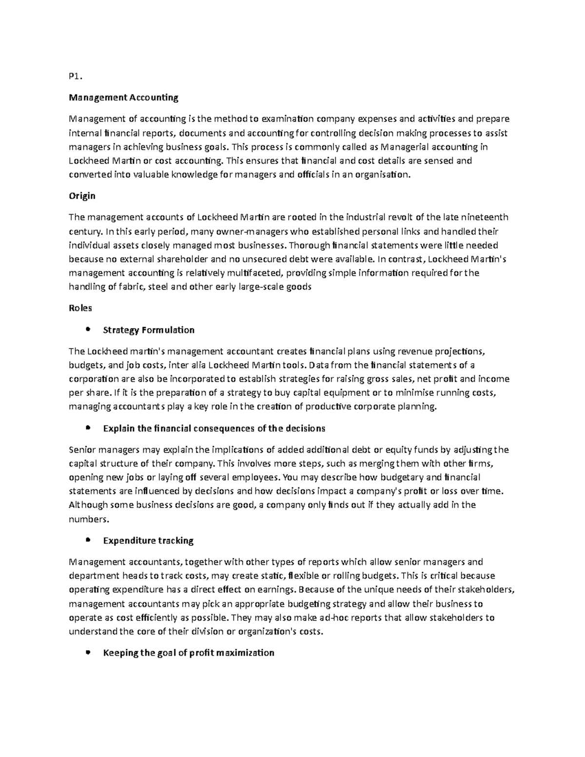 Lo1 Management Structure Lecture Notes World Bank - P1. Management 