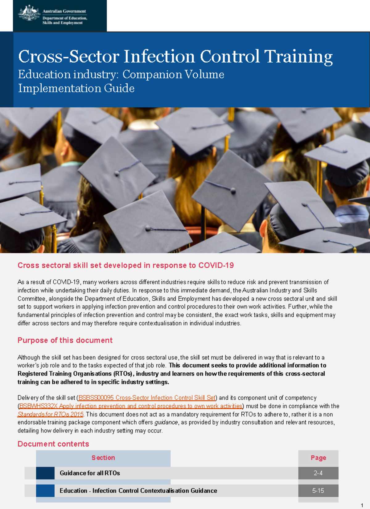 Education - Infection Control Contextualisation Guidance - June 2020 ...