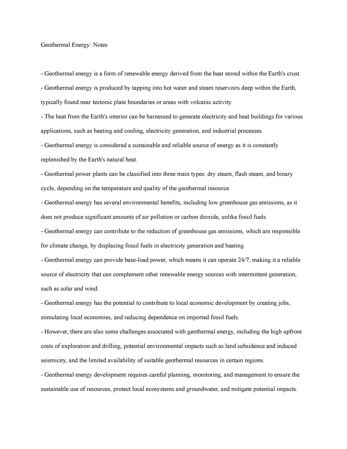 geothermal energy importance essay