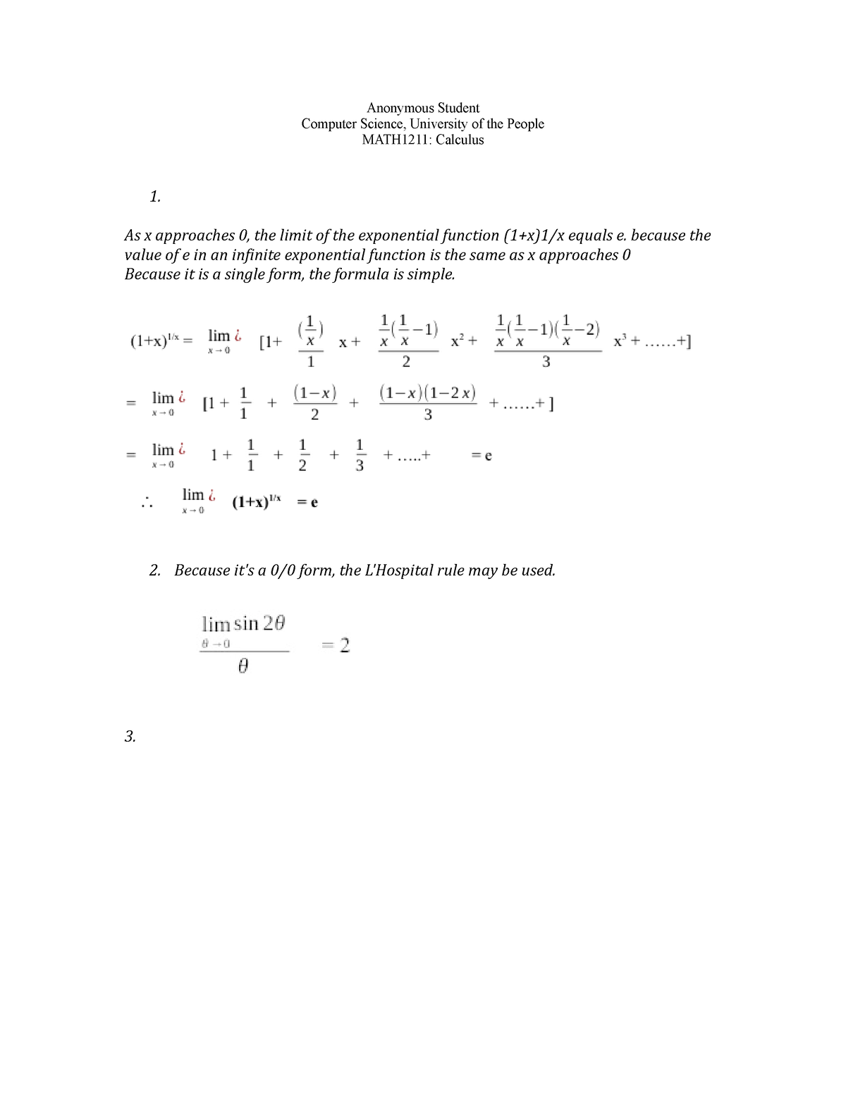 math 1211 written assignment unit 2