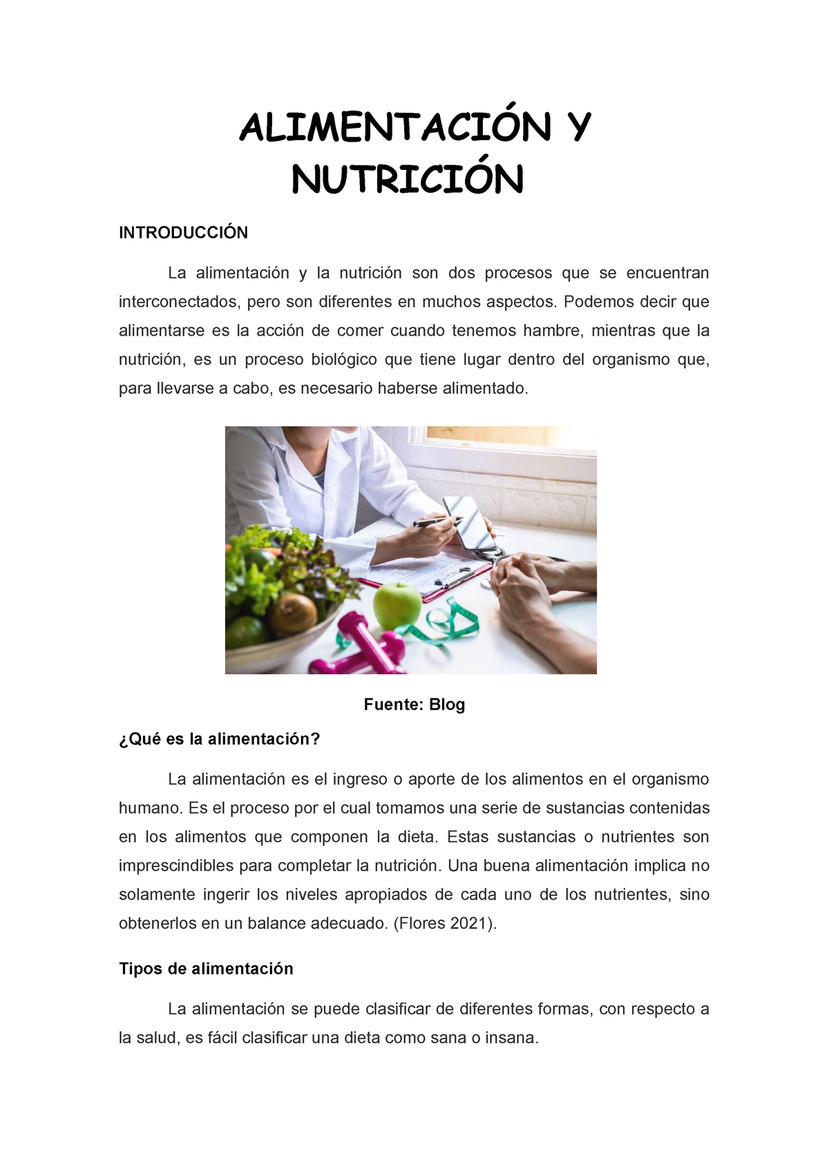 Alimentación Y Nutrición AlimentaciÓn Y NutriciÓn IntroducciÓn La Alimentación Y La Nutrición 8647