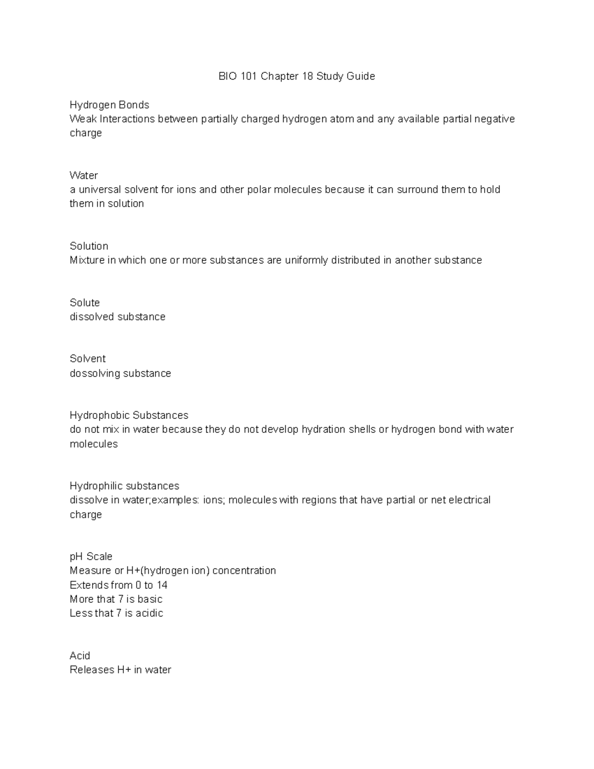 BIO 101 Chapter 18 - Biology Practice Quiz Number 18 - BIO 101 Chapter ...