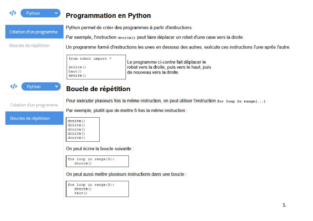Python: Boucle de répétition - Mathématiques - 1. - Studocu