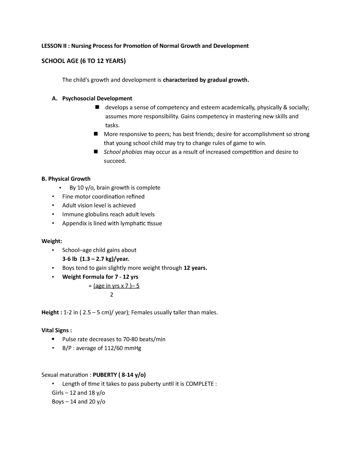 rn growth and development case study test