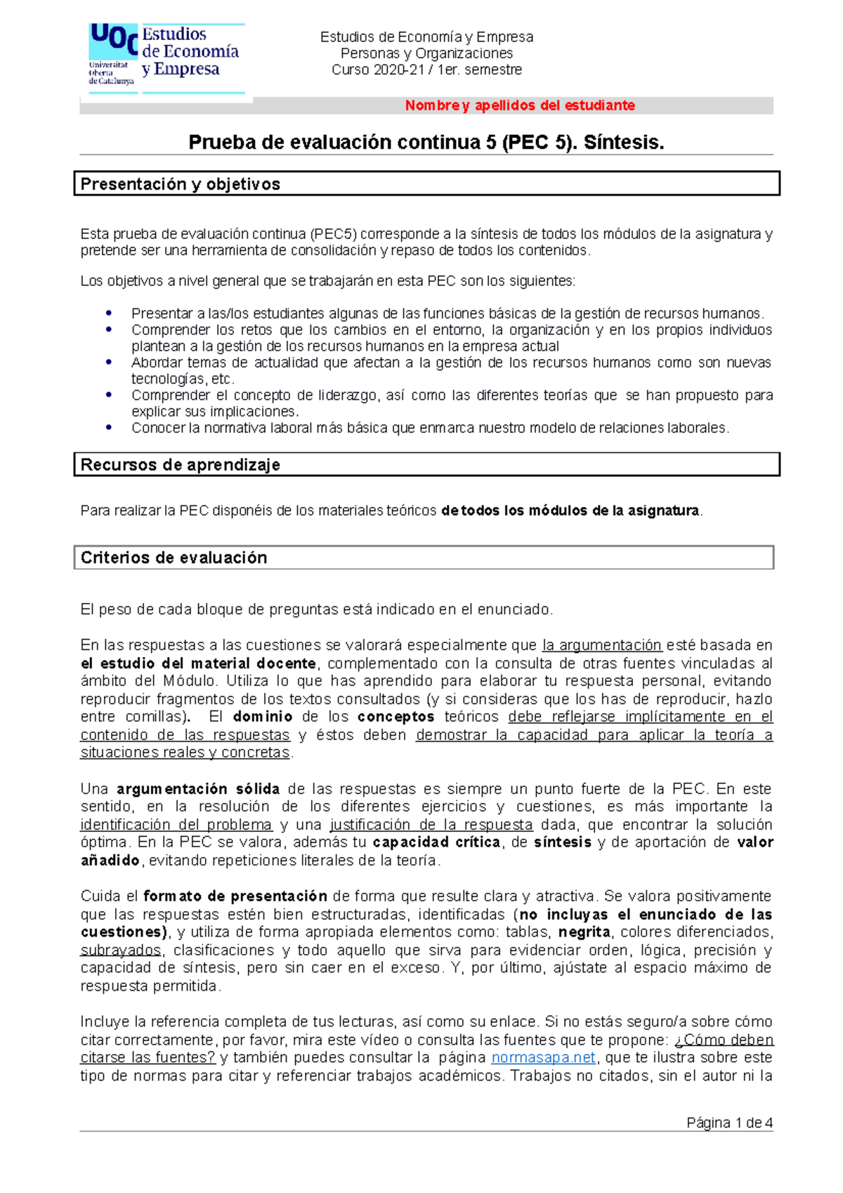 PEC 5-Py O- Verosa - enunciado - Estudios de Economía y Empresa ...
