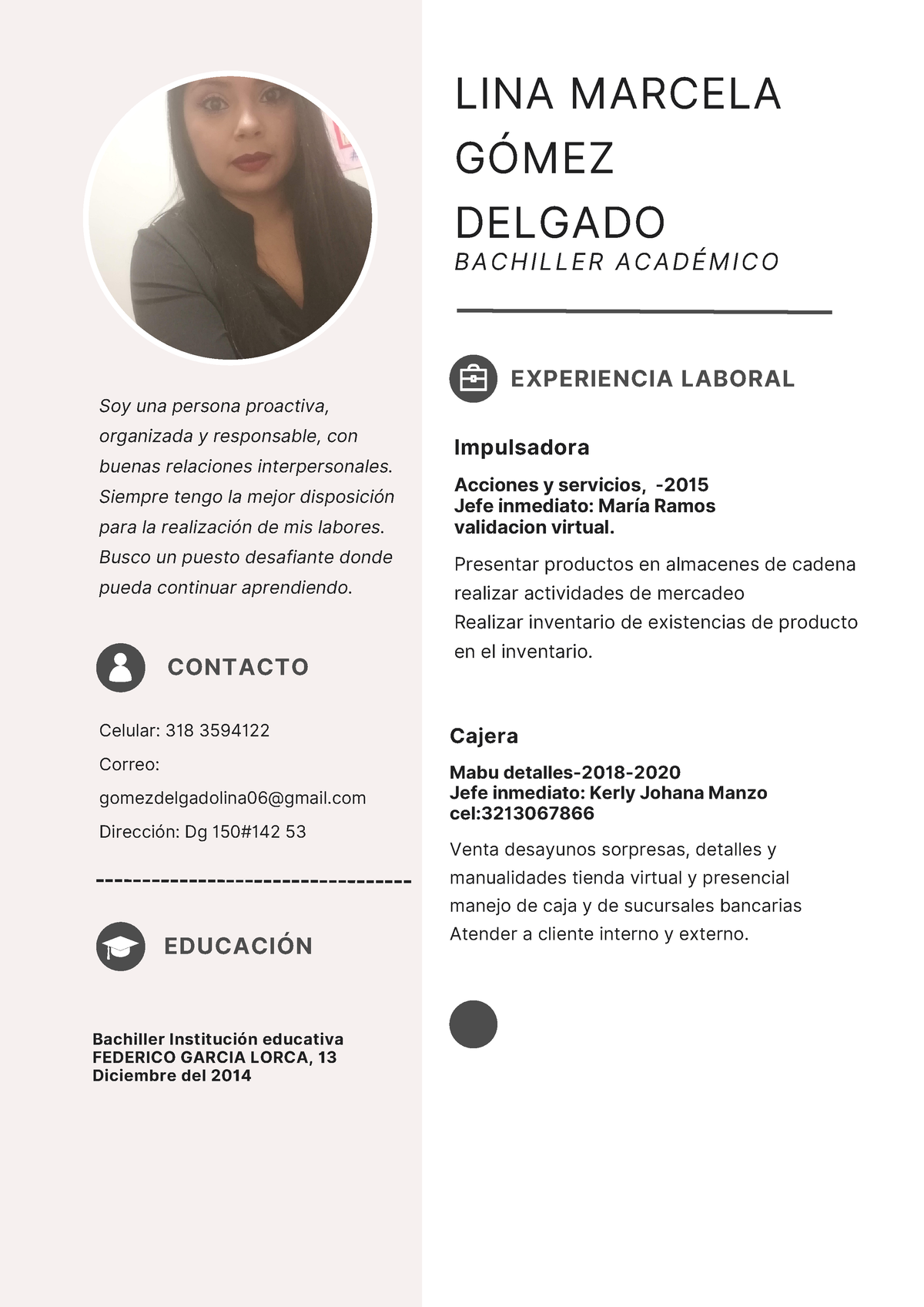 Curriculum Vitae Profesional Mujer Con Iconos Moderno Beige Y Blanco ...